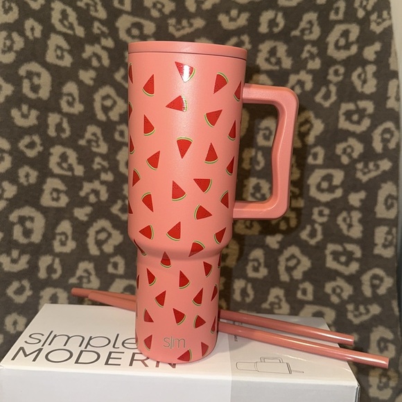 Simple Modern TREK 40oz tumbler Watermelon 🍉 Breeze 🍉New & Never Used 🍉 😍 🍉 - Picture 17 of 17